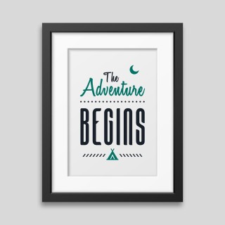 Affiche encadrée The adventure begins Affiche encadrée The adventure begins